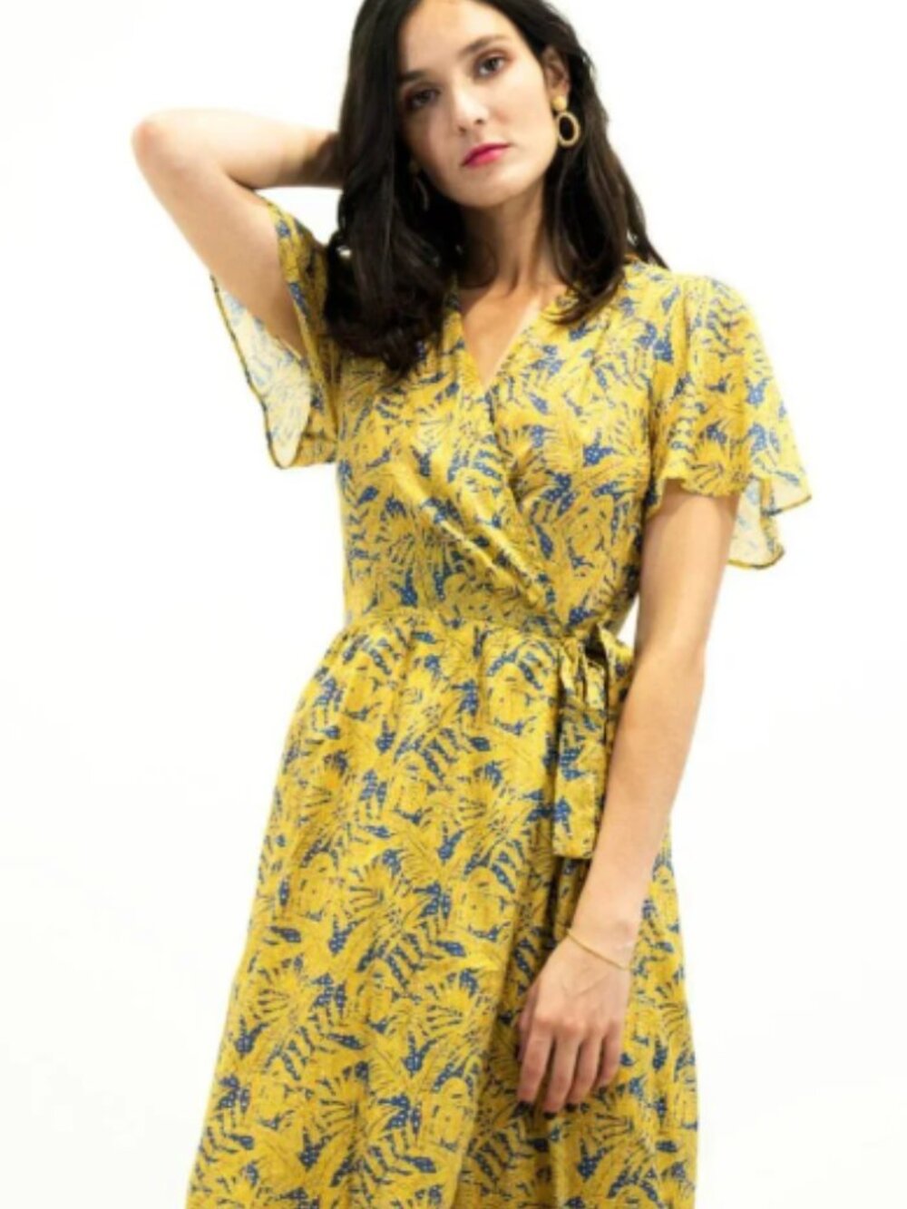 Anthropologie The Korner Yellow Maxi Dress Size XS
